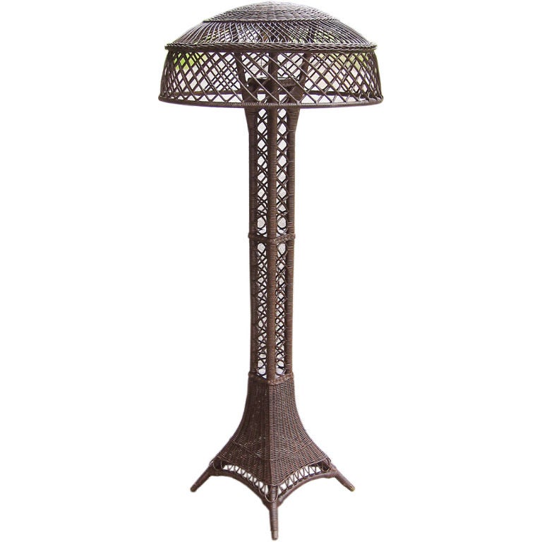 BAR HARBOR EIFFEL TOWER WICKER FLOOR LAMP