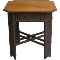 Mission Style Wicker Table