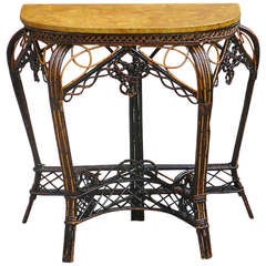 Antique Early Victorian Wicker Table