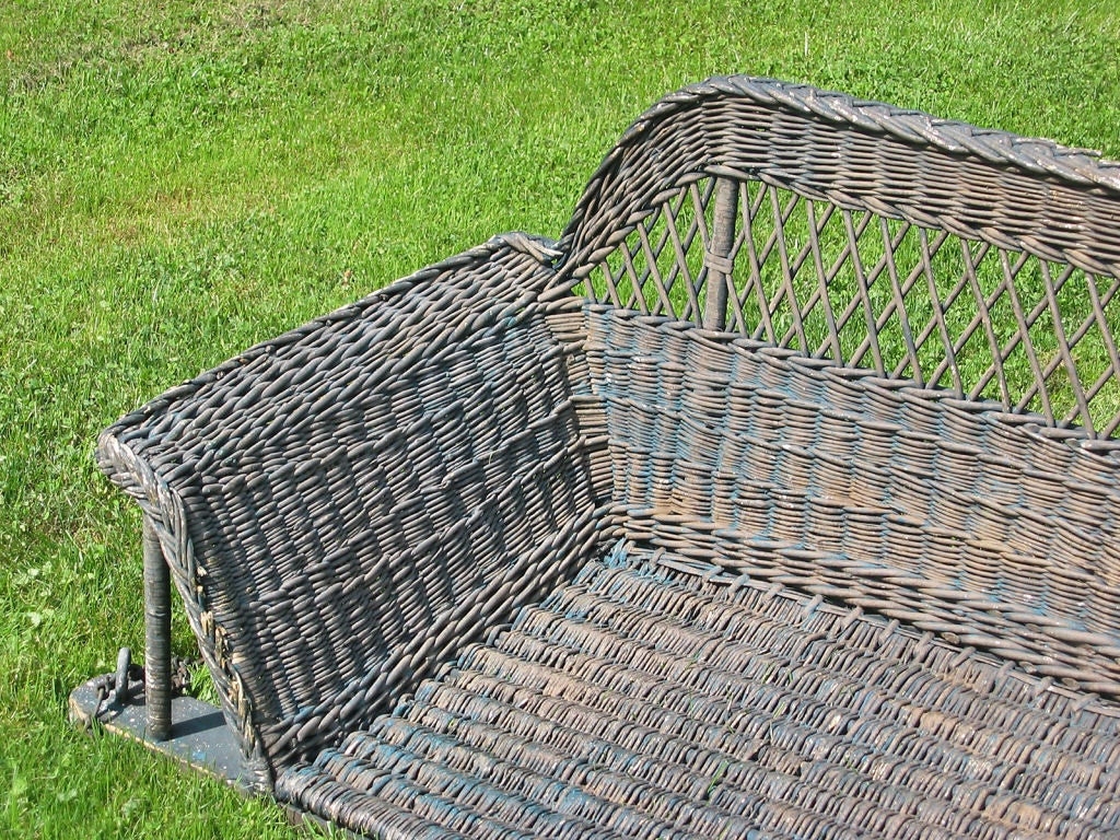 BAR HARBOR WICKER PORCH SWING 2