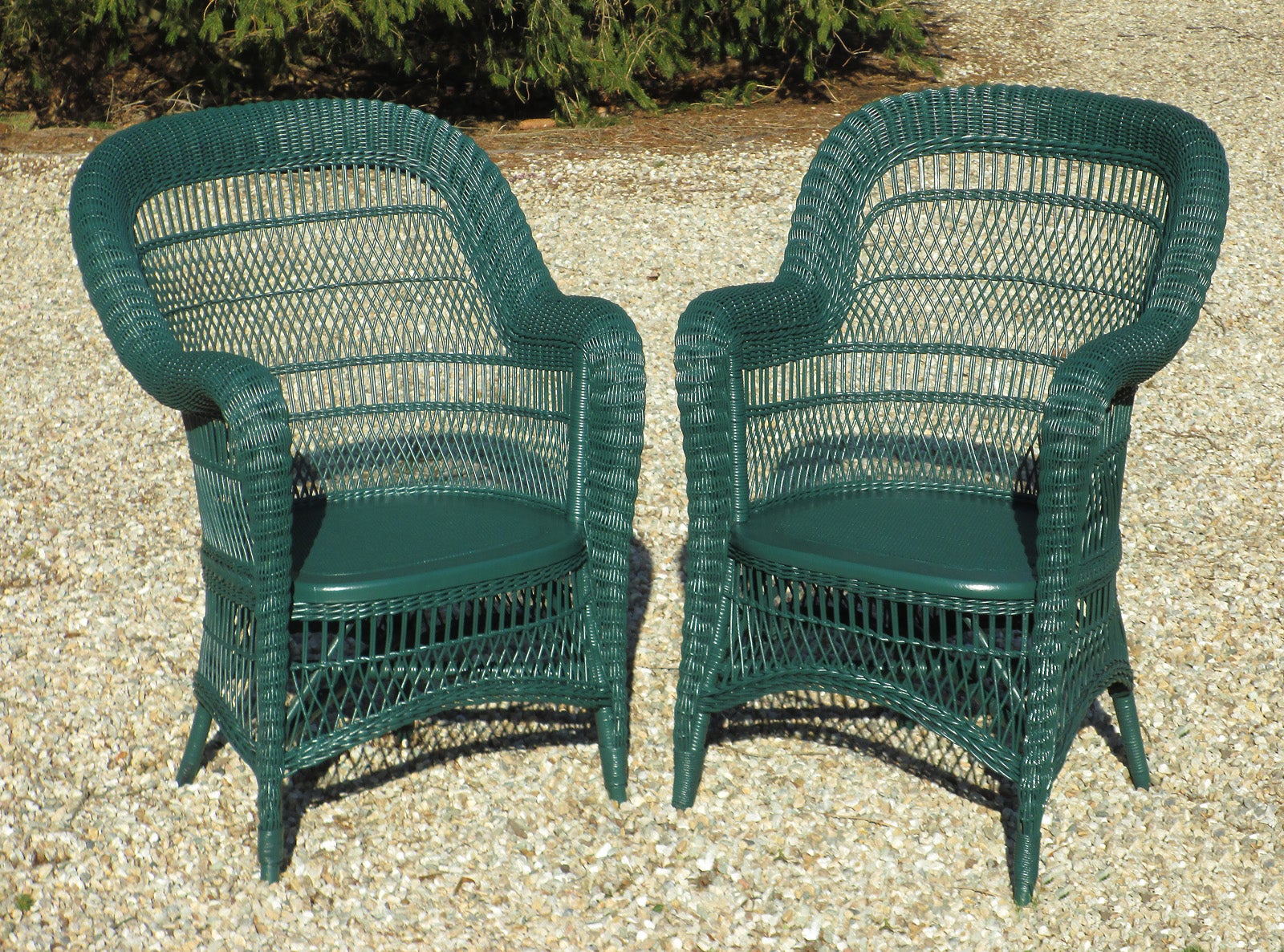 Pair Victorian Serpentine Rolled Arm Chairs For Sale