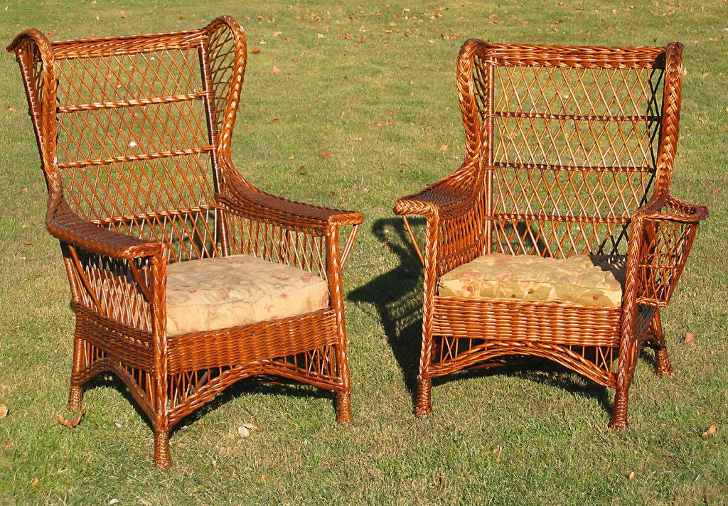 BAR HARBOR WICKER WING CHAIR 5