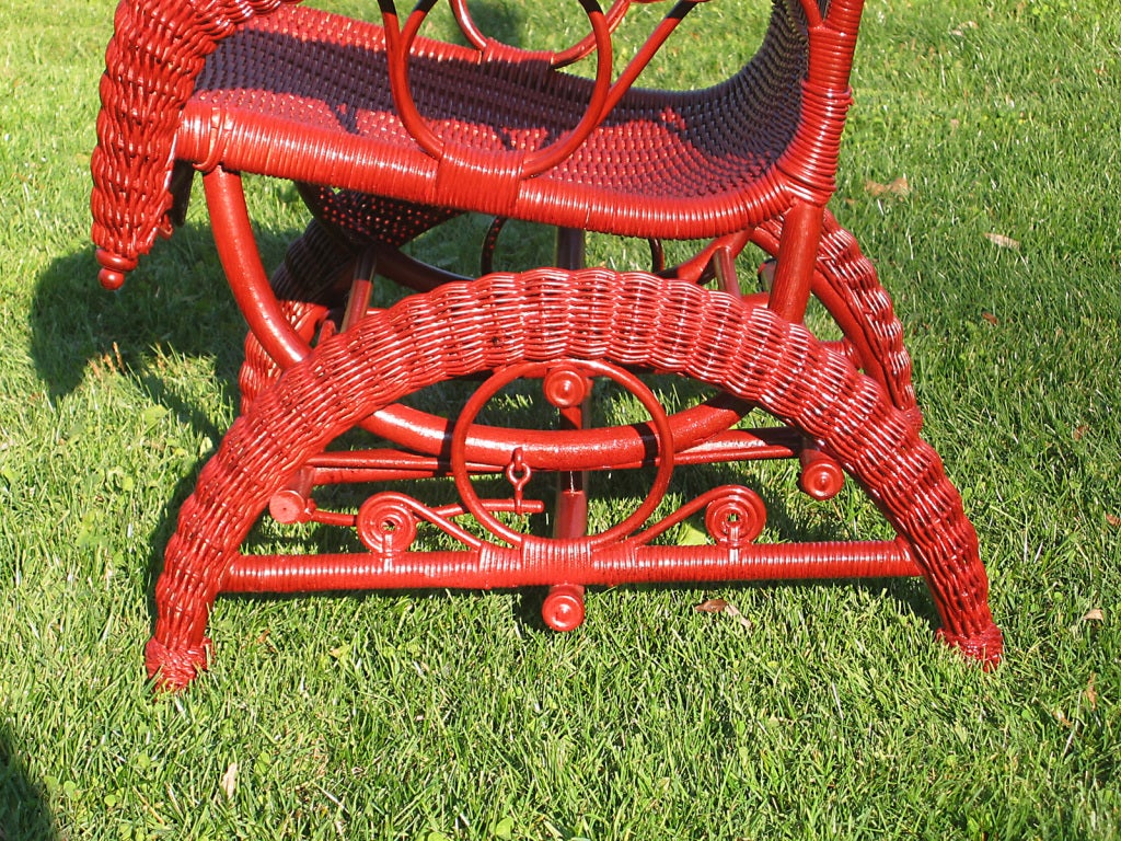 Victorian Wicker Platform Rocker 4