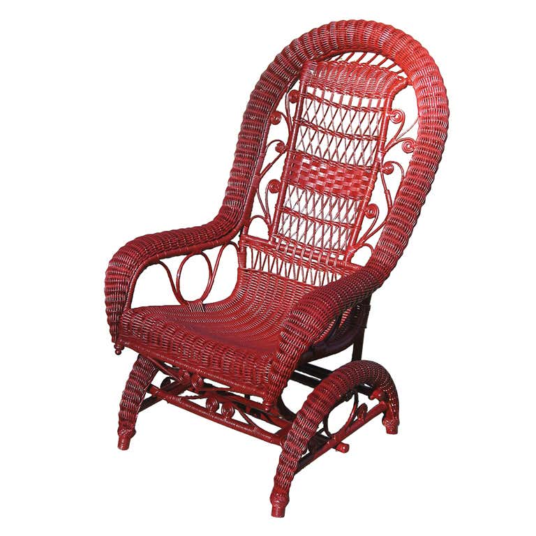 Victorian Wicker Platform Rocker at 1stDibs
