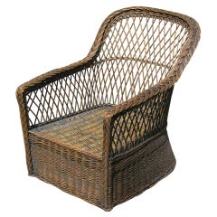 Bar Harbor Arts And Crafts Wicker Armchair