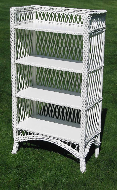 Bar Harbor Wicker Bookcase