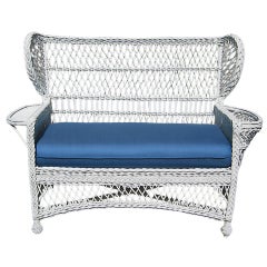 Antique Bar Harbor Wicker Settee