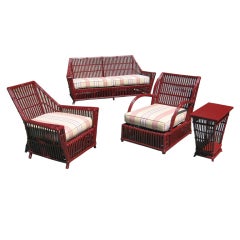 Four-Piece Stick Wicker Suite