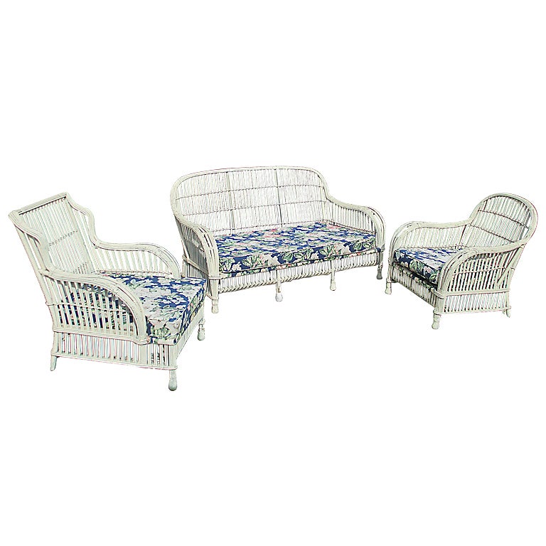 Three-piece Stick Wicker Set
