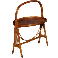 Rattan Tilt-top Butler
s Table