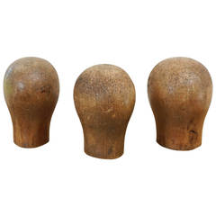 French Wooden Hat Block Molds