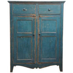 Painted Two-Drawer, Two-Door Armoire