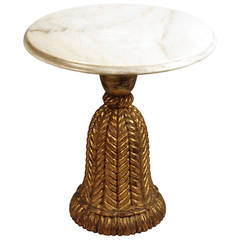 Neoclassical Style Marble and Giltwood Side Table