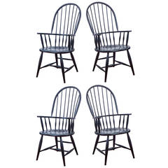 Four American Windsor Armchairs