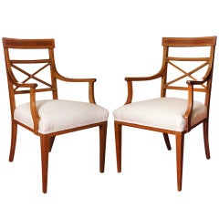 Pair of Neoclassical Arm Chairs
