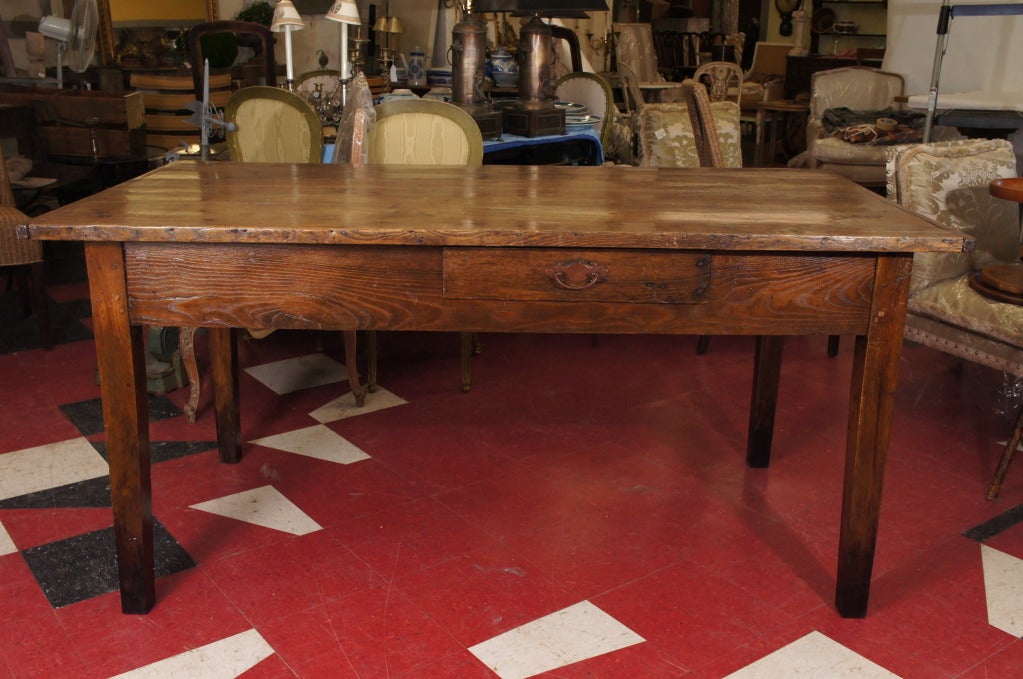 Antique French Farm Worktable In Good Condition In Sheffield, MA