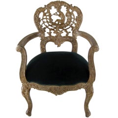 Italian Rococo Style Armchair