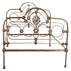 Antique French Belle Epoque Double Bed