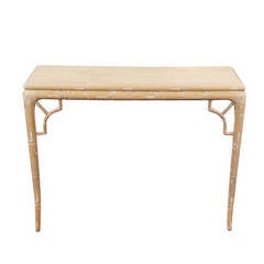 Faux Bamboo Console Table
