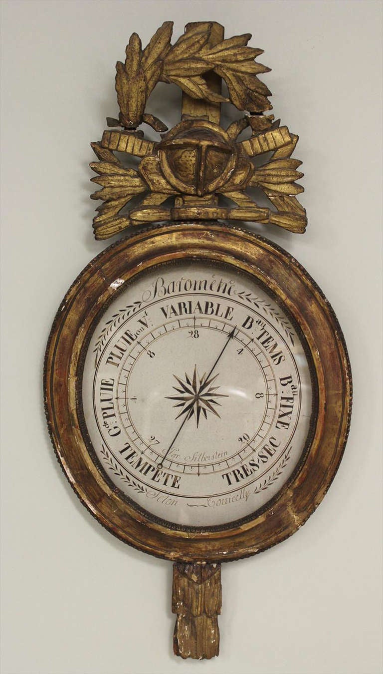 Louis XVI Giltwood Barometer