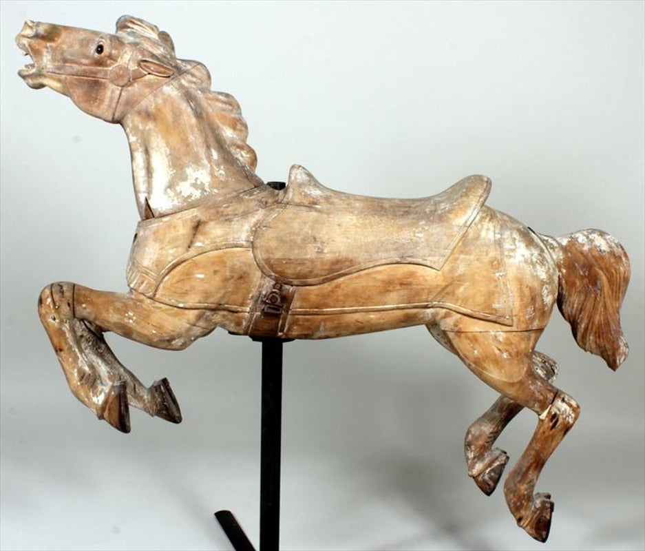 Carousel Horse, circa 1912 In Distressed Condition In Sheffield, MA