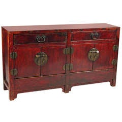 Antique Chinese Kang Media Cabinet