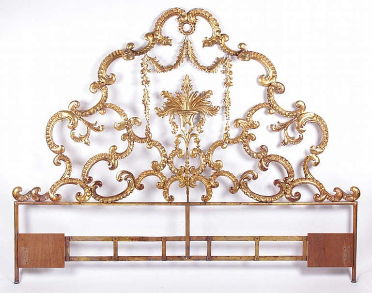 Gilt Metal King Headboard