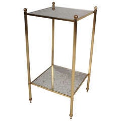 Neoclassical Brass End Table