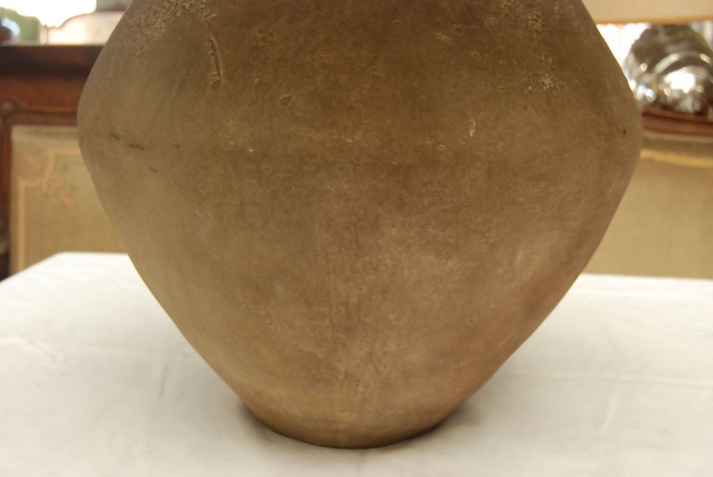 20th Century Terracotta Pottery Lamp