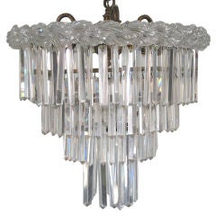 Cut and Pressed Glass 4-Tiered Chandelier 6