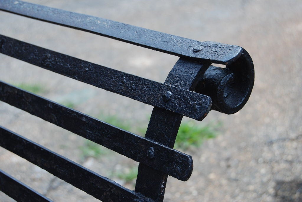 20th Century Vintage Metal Garden Bench