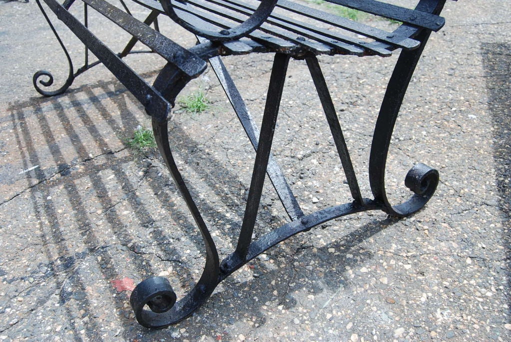 Vintage Metal Garden Bench 2