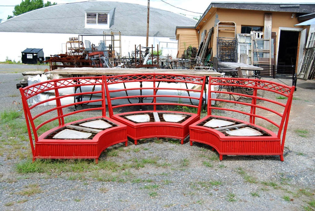 Ficks Reed Bamboo Sectional at 1stDibs