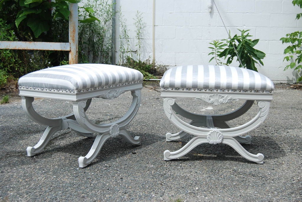 Pair of Neoclassical Ottomans