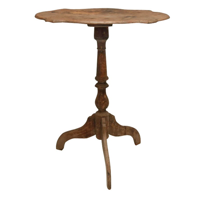 Teak Pedestal Side Table