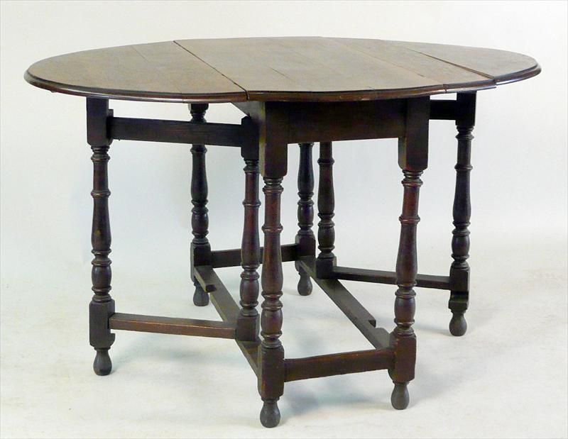 William and Mary Oak Gate Leg Table 1