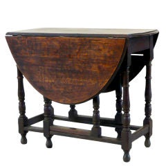 William and Mary Oak Gate Leg Table