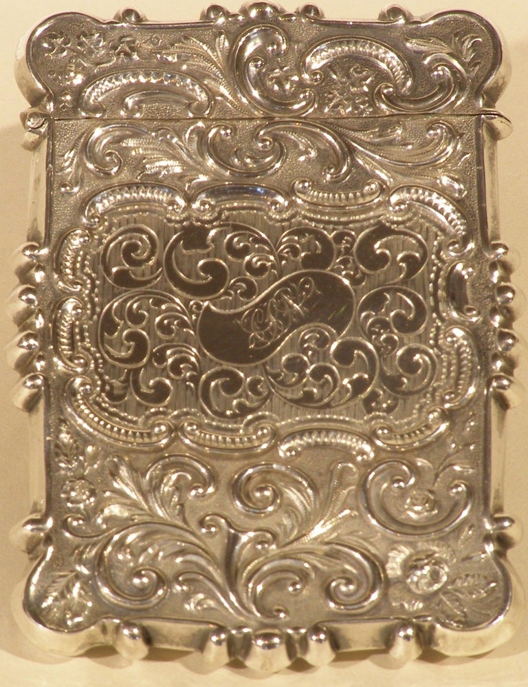 Coin Silver Scenic Calling Card Case