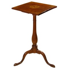 American Federal Period Inlaid Cherry Candle Stand