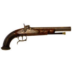 19th Century Engraved and Inlaid Italian Percussion Pistol