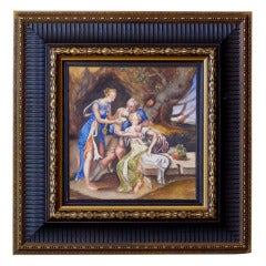French Allegorical Painting of Lot and His Daughters