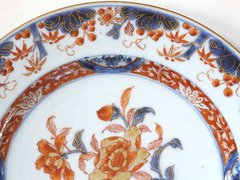 18th Century and Earlier 18th Century Chinese Imari Pattern Plate