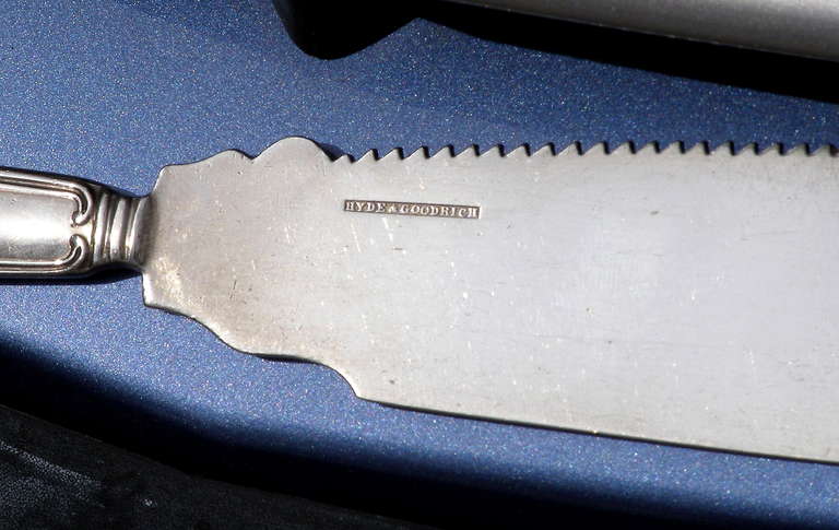 American Southern Coin Silver Cake Knife, New Orleans, circa 1850