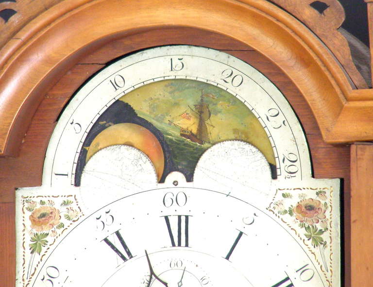 New England Federal Period Tall Case Clock 1