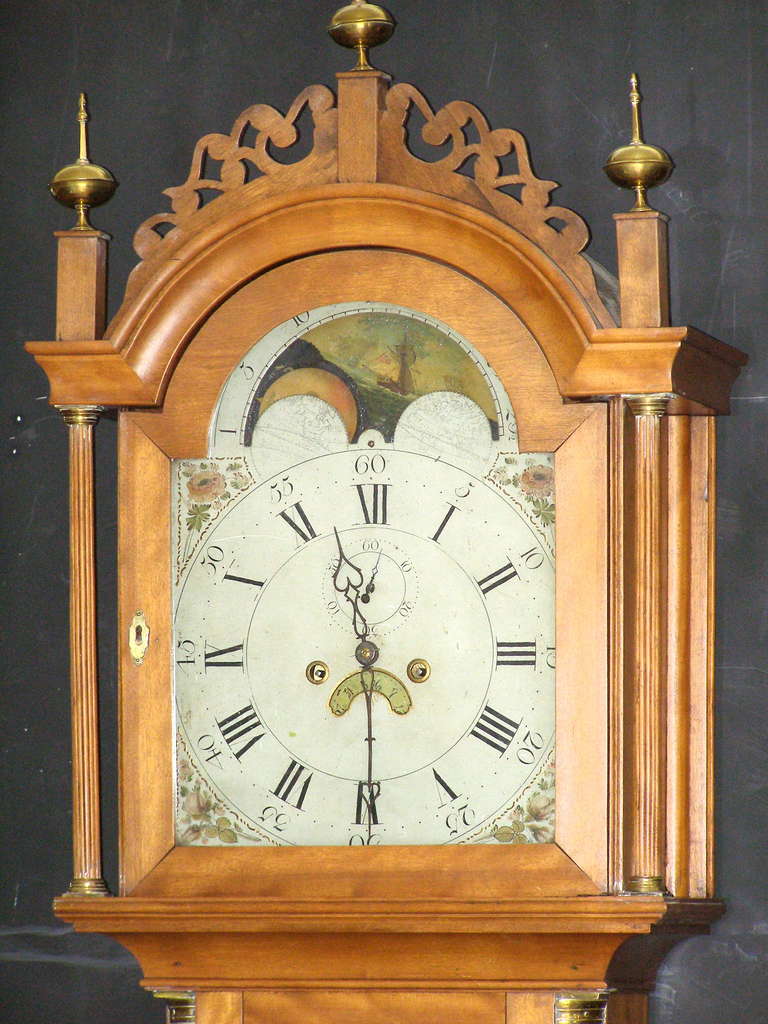 American New England Federal Period Tall Case Clock