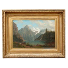 19th Century Alpine Landscape Painting by American Henry Lewis