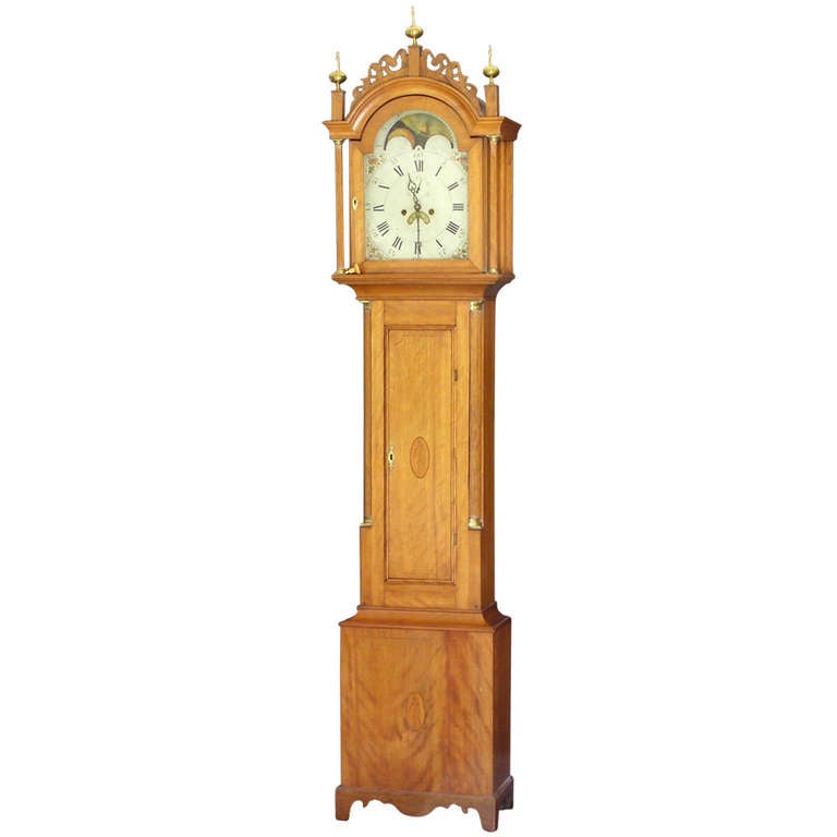 New England Federal Period Tall Case Clock