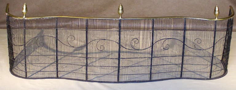 Rare American Federal Period Brass Fire Place Set