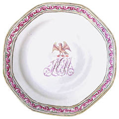 Chinese Export Porcelain Plate from the Maunsell Service