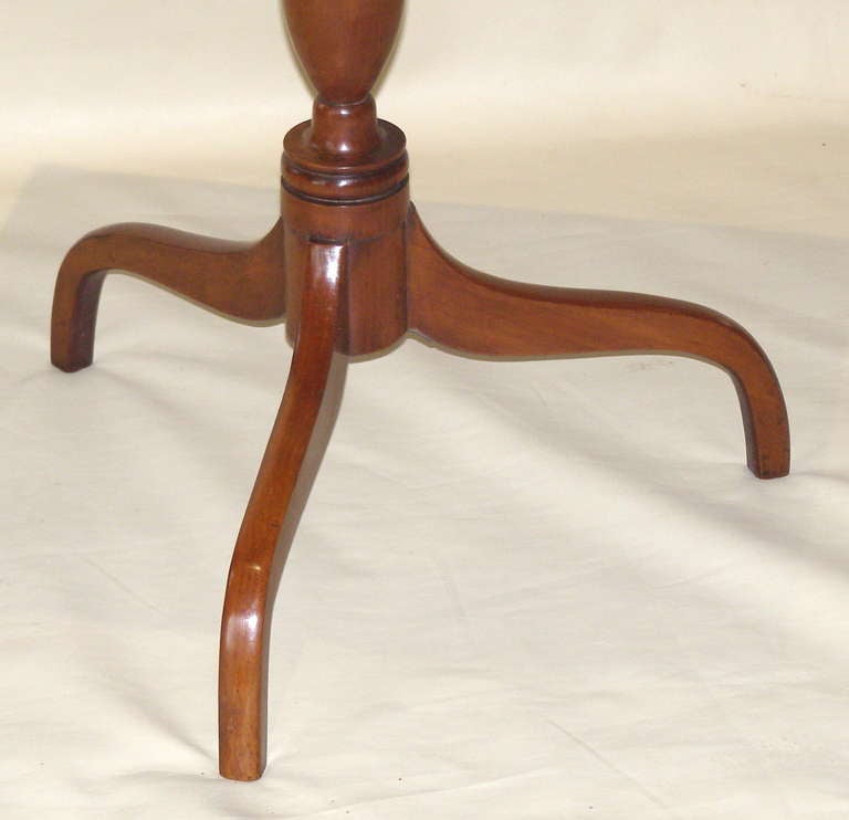 American New England Federal Period Cherry Candle Stand Ca. 1820